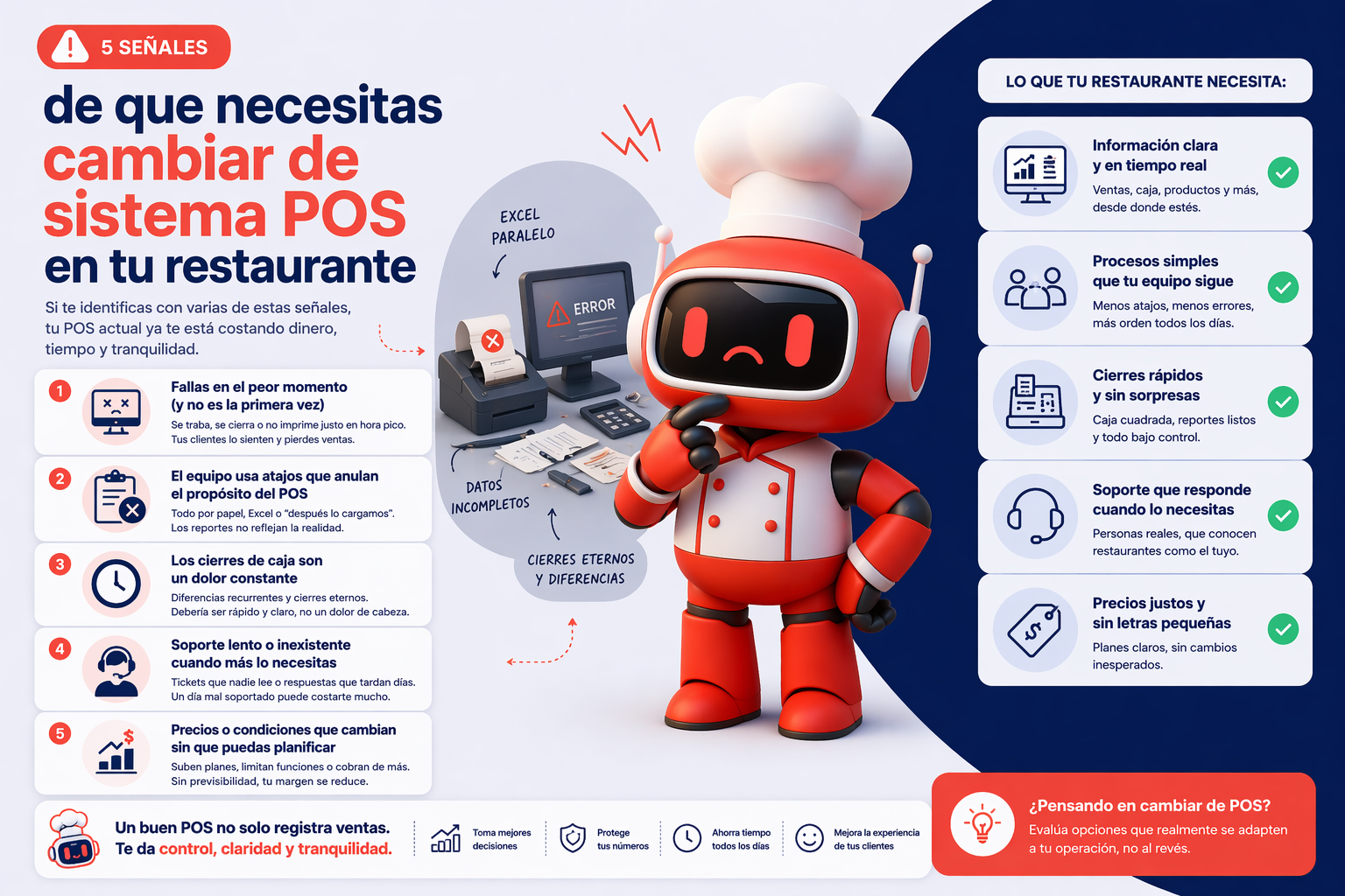 5 señales de que conviene cambiar el sistema de tu restaurante